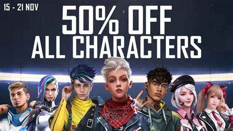 Garena Free Fire: All characters available at 50% discount till ...