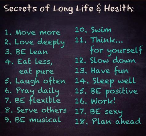 SECRETS of Long Life and Health - Ben Francia