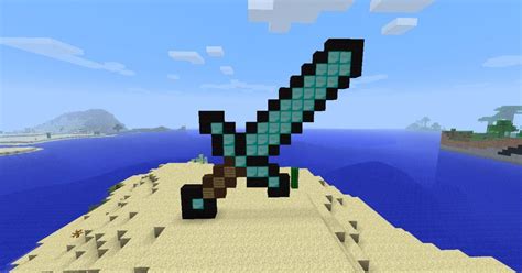 Diamond Sword Pixel Art Minecraft Project