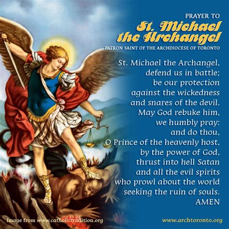 Printable Prayer To St Michael The Archangel - Printable Word Searches