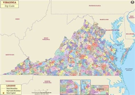 Printable Virginia Zip Code Map | Images and Photos finder