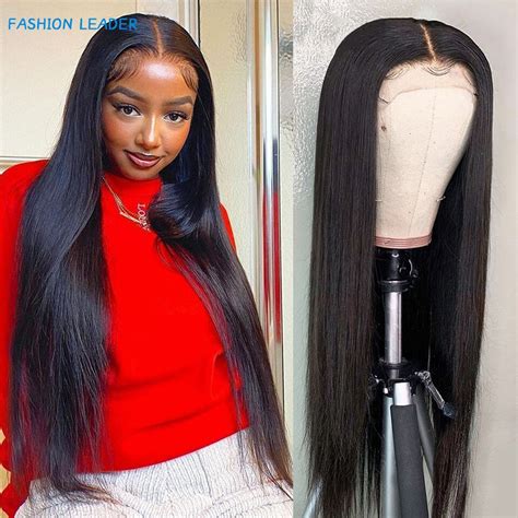 30 Inch Long Lace Front Human Hair Wigs Straight Lace Front Wig ...