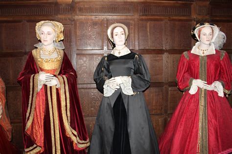 At Hever Castle are wax figures of 3 of King Henry VIII's wives. I ...