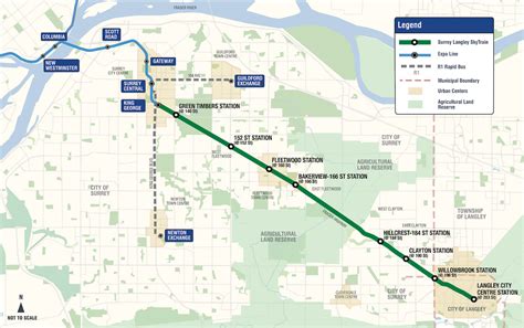 Official names of eight new stations of Surrey-Langley SkyTrain ...