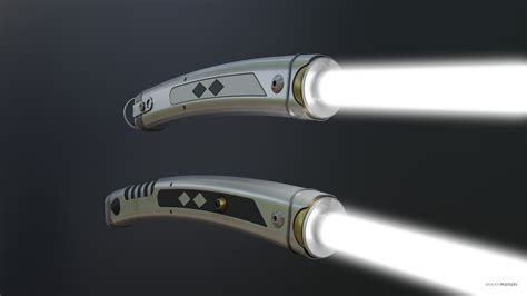 Random Polygon - Ahsoka's White Lightsabers from the Mandalorian Season 2