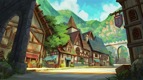 ArtStation - Medieval Fantasy Land - Background 1 , Diep Bui ...