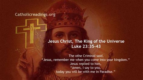 Jesus Christ The King of the Universe (Solemnity) - Bible Verse of the Day