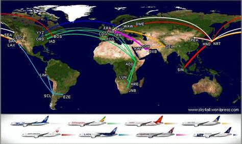 787 routes | Route map, Route, Boeing 787 dreamliner