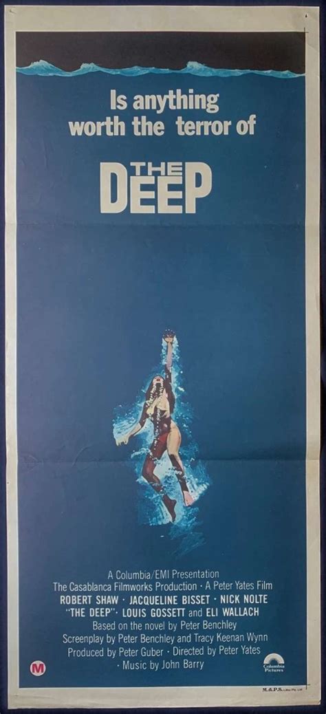 The Deep Large Czech Cinema Film Poster Jacqueline Bisset | Nick Nolte ...