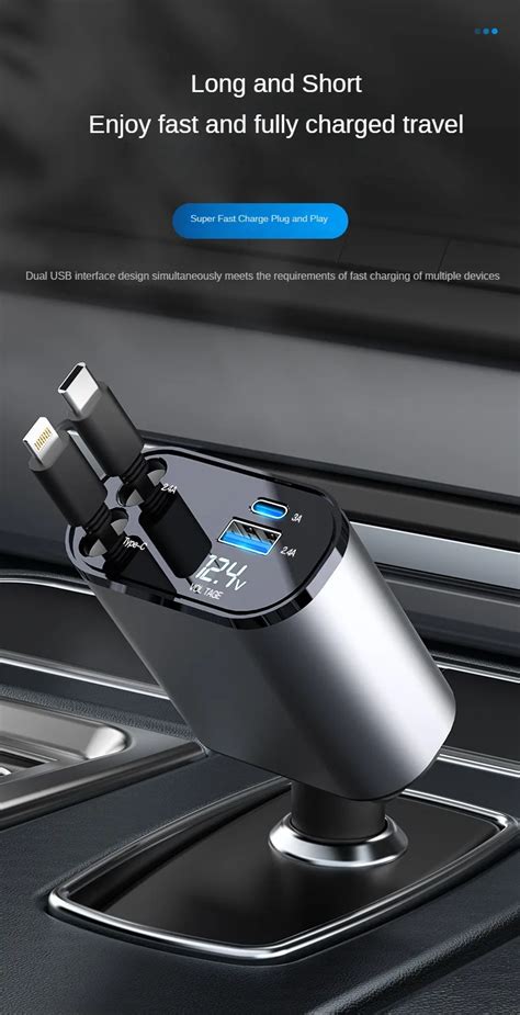 Ultra Fast Charger Car Cigarette Lighter 100w Charger Usb And Dual ...