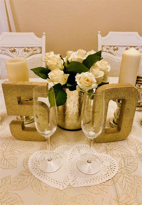 50th Wedding Anniversary Party Table Decoration Ideas - Table Decoration