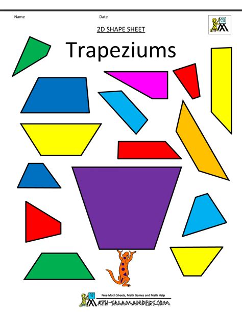 Shapes Clip Art First Grade 2D Shapes