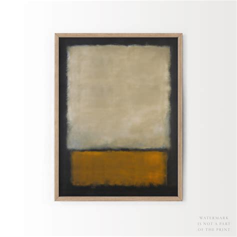 Mark Rothko Print, Rothko Untitled, Orange Art, Gold Color Print ...