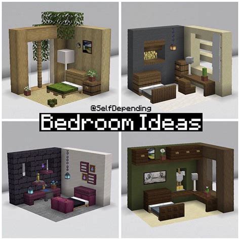 I made some bedroom ideas for your world! :) : r/Minecraft