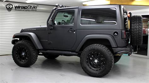 Top 68+ imagen matte black jeep wrangler - Abzlocal.mx