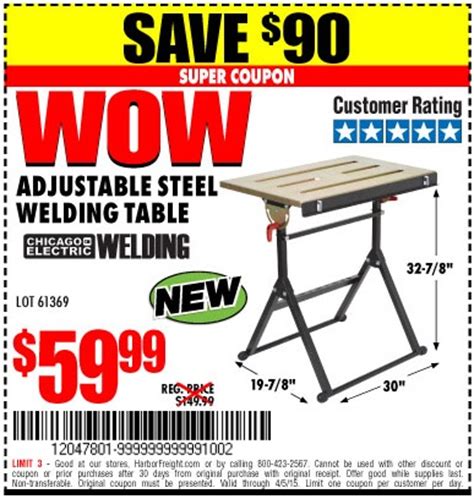 Agricultural Welding: Harbor Freight Welding Table Coupon