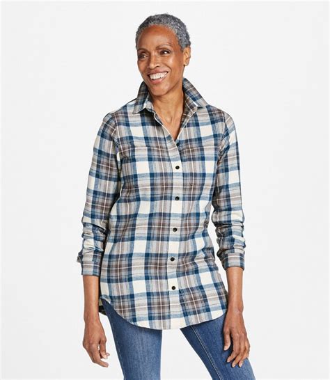 Women's Scotch Plaid Flannel Shirt, Tunic | Shirts & Button-Downs at L ...