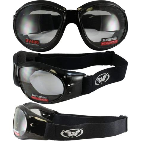 (2 GOGGLES) Motorcycle ATV Riding Clear and Driving Mirror Glasses ...