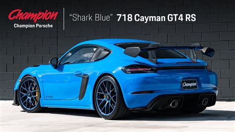 Champion Porsche - 718 Cayman GT4 RS in Shark Blue - YouTube