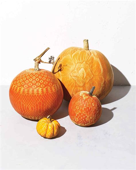 No-Carve Lace Pumpkins | Martha Stewart