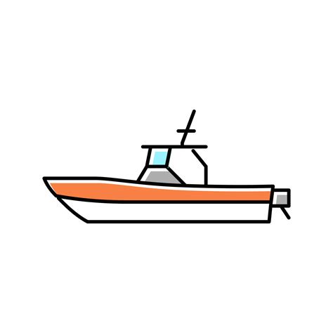 center console boat color icon vector illustration 18994032 Vector Art ...