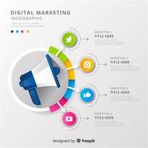 Premium Vector | Digital marketing infographic