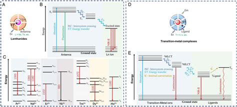 A) Schematic illustration of the emission of lanthanide complex probes ...