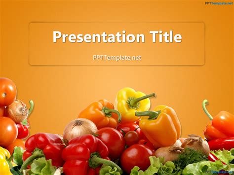 Free Various Vegetables PPT Template