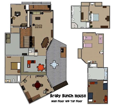 Real Brady Bunch House Floor Plan - floorplans.click