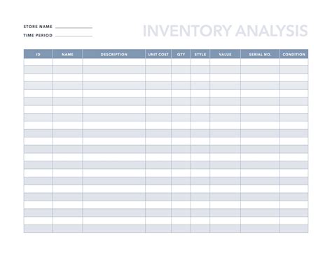 Excel Inventory Template