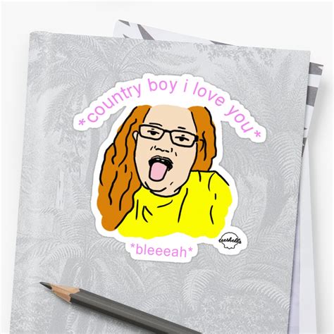 "country boy i love you - Vine" Sticker by TeeShells | Redbubble