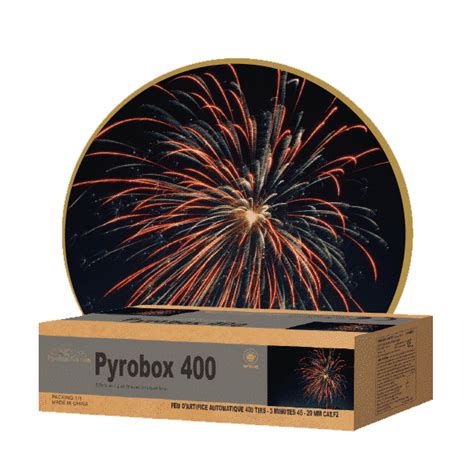 Feu d'artifice Pyrobox 400 automatique, 400 tirs en 4 minutes!