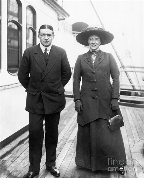 Ernest Shackleton And Wife Emily On Ship by Bettmann