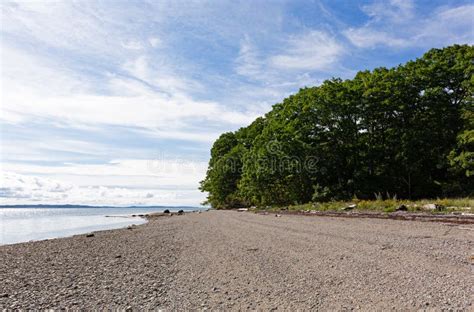 Sears Island in Maine Wide Gravel Beach Stock Image - Image of ...