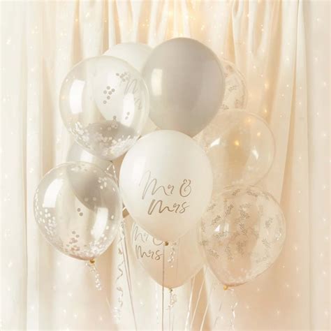 12 Mr & Mrs Gold Wedding Balloons Clear Wedding Balloons - Etsy UK