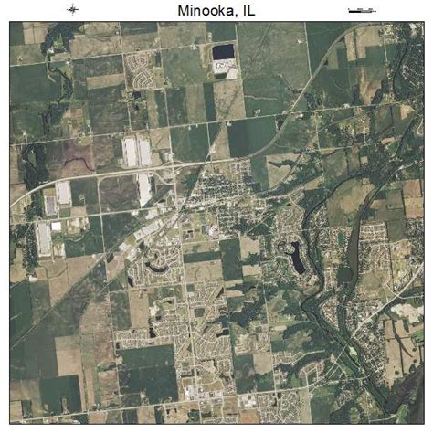 Aerial Photography Map of Minooka, IL Illinois