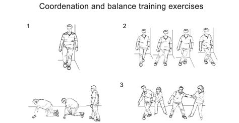 Example of coordination and balance training exercises 60 . 1) Static ...