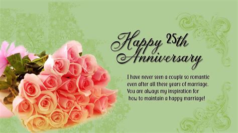 Happy 25th Anniversary Wishes for Wedding – Messages, Quotes, Status ...