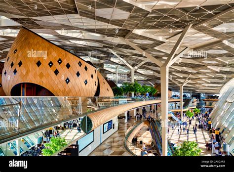 Interior of the Heydar Aliyev International Airport, Baku, Azerbaijan ...