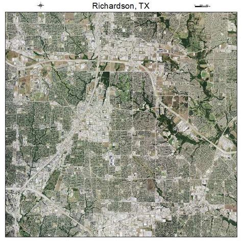 Aerial Photography Map of Richardson, TX Texas