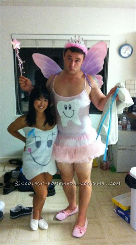 Guy Tooth Fairy and Tooth Couple Costume