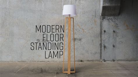 DIY Modern Floor Standing Lamp - YouTube