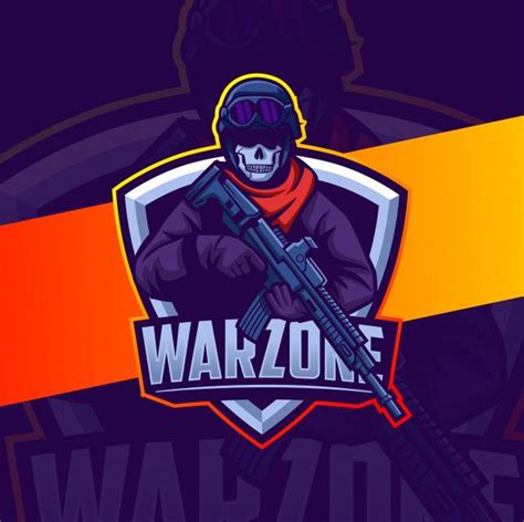 Warzone Military Mascot With Weapon Esport Logo Design | Mascot, Game ...