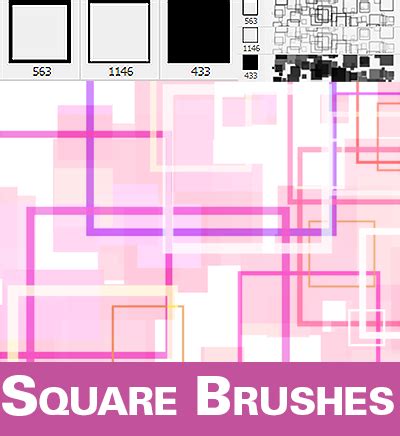 Square Photoshop Brushes free download