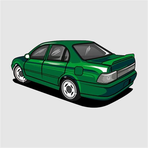 Premium Vector | Green car automotive vehicle