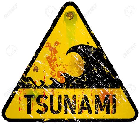 Tsunami Warning Clipart - Tsunami Warning Signs Showing Evacuation And ...