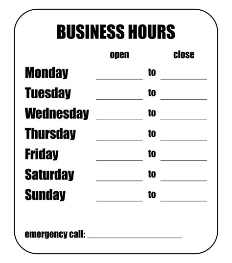 Office Hours Sign - 6 Free PDF Printables | Printablee