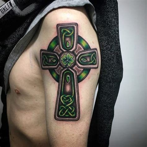 Celtic Cross Shoulder Tattoos - wholesalesalamandersy47834