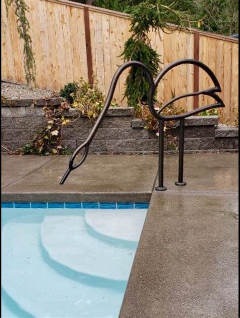 Bronze Swan Pool Rail | Pool rails, Pool steps, Swimming pool decorations