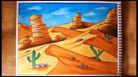 Desert Landscape Drawing at PaintingValley.com | Explore collection of ...